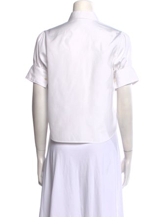 Christian Dior Short Sleeve Button-Up Top