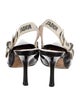 Christian Dior Patent Leather Bow Accents Slingback Pumps