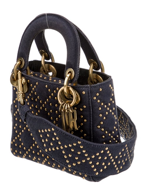 Christian Dior Denim Top Handle Bag