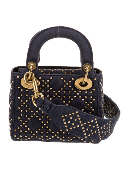 Christian Dior Denim Top Handle Bag
