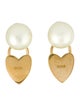 Christian Dior Faux Pearl & Crystal Tribales Stud Drop Earrings