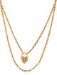 Christian Dior Crystal Heart CD Double Strand Necklace