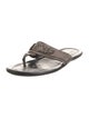 Christian Dior Leather Glitter Accents Flip Flops