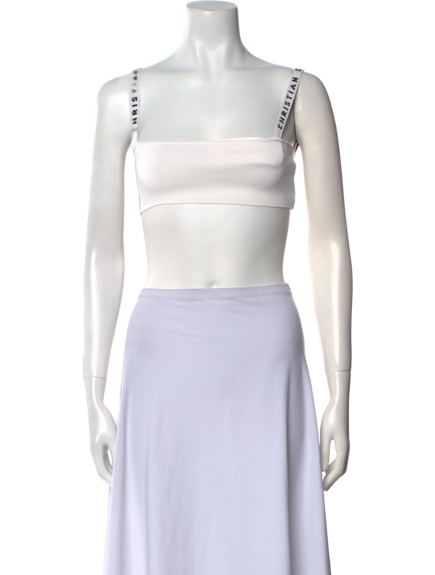 Christian Dior Square Neckline Sleeveless Crop Top