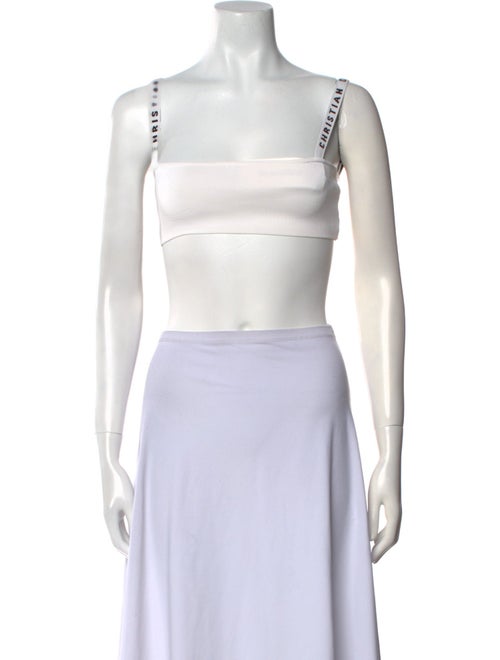 Christian Dior Square Neckline Sleeveless Crop Top