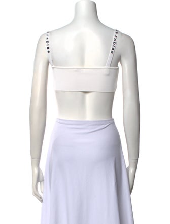 Christian Dior Square Neckline Sleeveless Crop Top