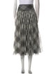 Christian Dior Plaid Print Midi Length Skirt