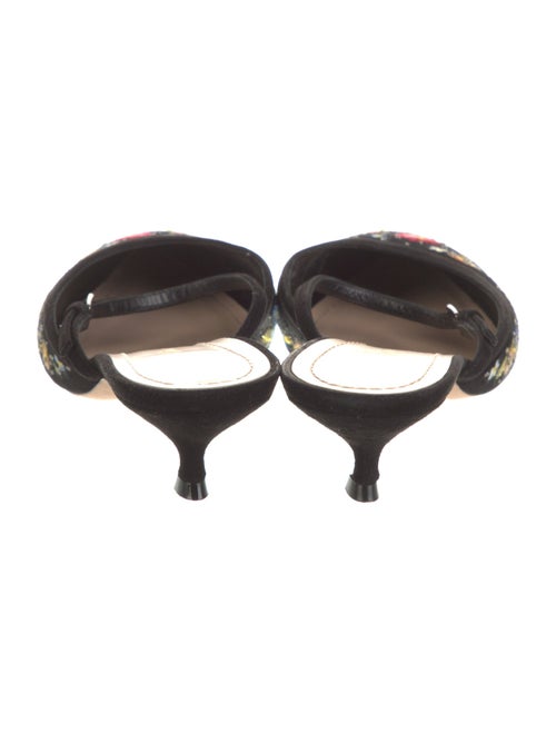 Christian Dior Suede Lace Pattern Mules