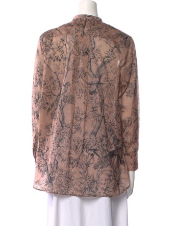 Christian Dior Printed Crew Neck Blouse