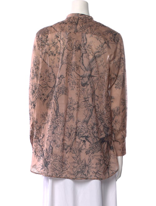 Christian Dior Printed Crew Neck Blouse