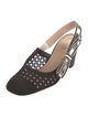 Christian Dior Cannage Pattern Bow Accents Slingback Pumps