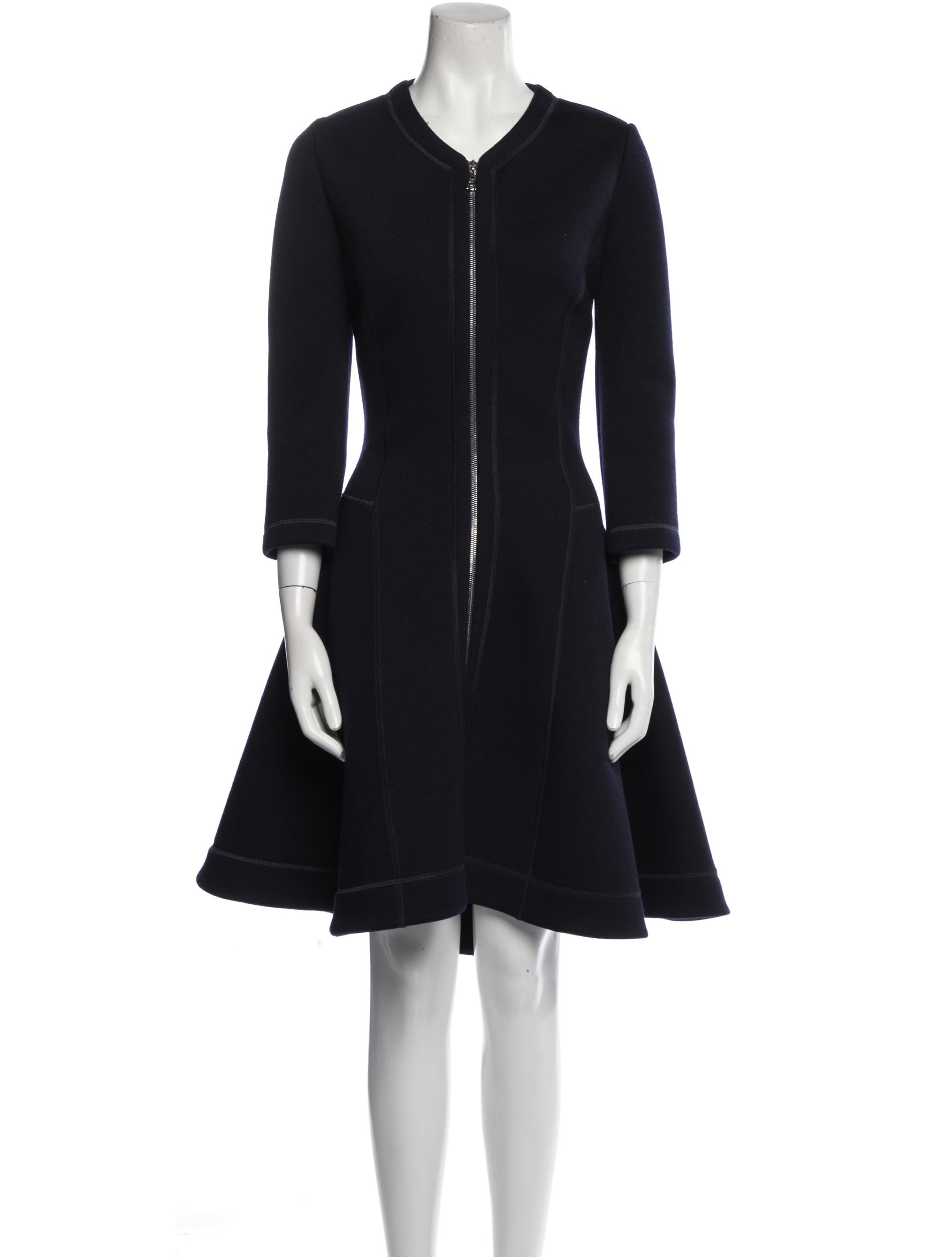 Christian Dior Virgin Wool Knee-Length Dress