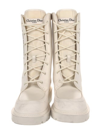 Christian Dior Leather Combat Boots
