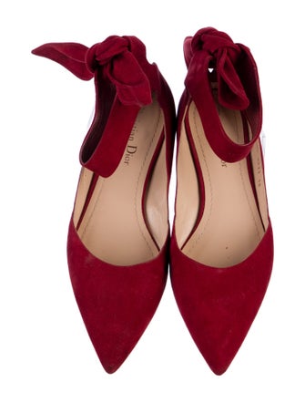 Christian Dior Suede Bow Accents Flats