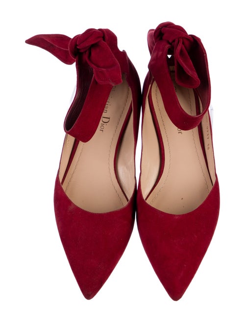 Christian Dior Suede Bow Accents Flats