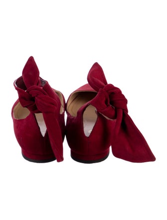Christian Dior Suede Bow Accents Flats