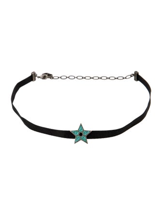 Christian Dior D Porte-Bonheur Star Choker Necklace