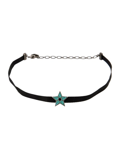 Christian Dior D Porte-Bonheur Star Choker Necklace