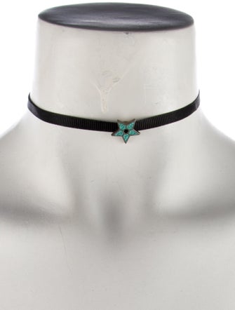 Christian Dior D Porte-Bonheur Star Choker Necklace