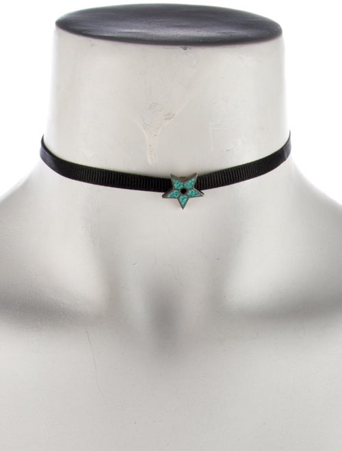 Christian Dior D Porte-Bonheur Star Choker Necklace