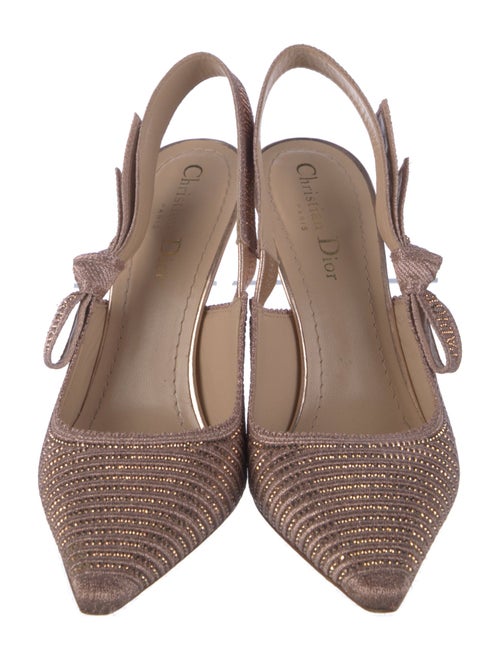 Christian Dior Bow Accents Slingback Pumps