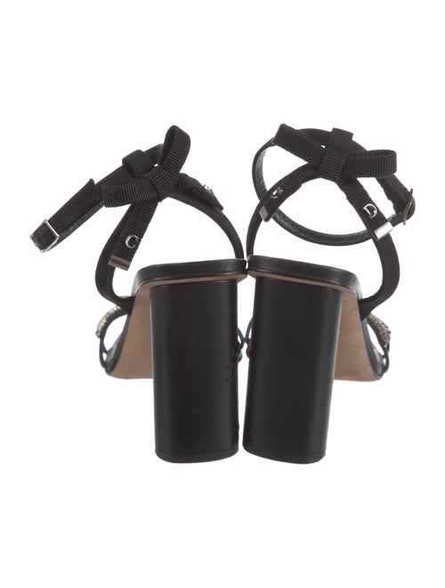 Christian Dior Leather Bow Accents Sandals