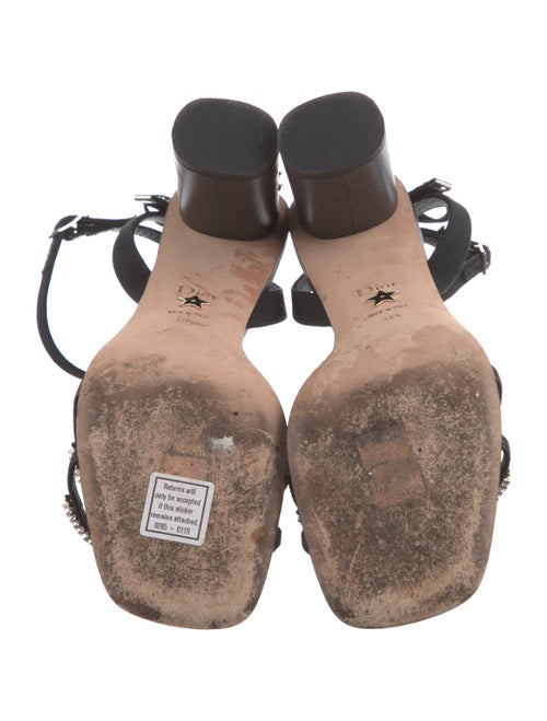 Christian Dior Leather Bow Accents Sandals