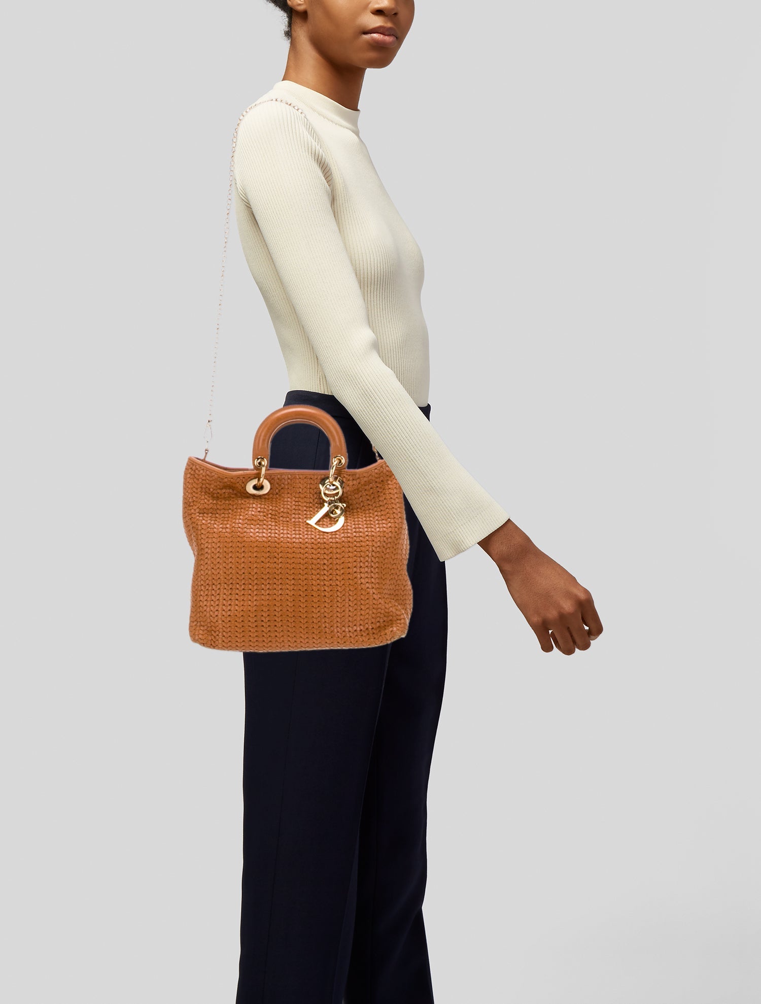 Christian Dior Leather Top Handle Bag Vintage