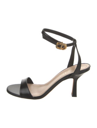 Christian Dior Leather Bow Accents Sandals