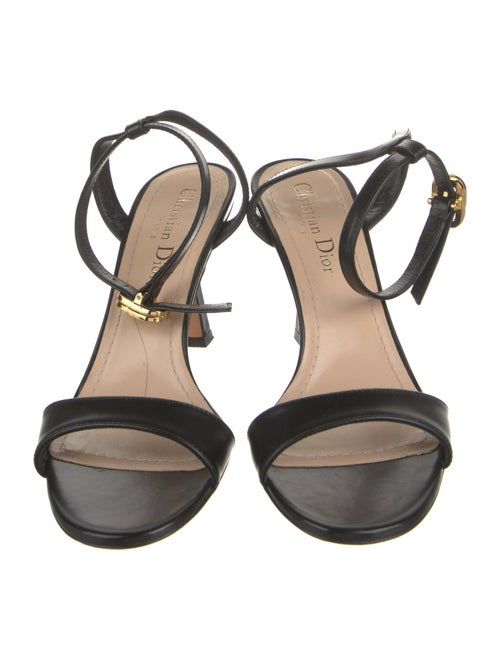 Christian Dior Leather Bow Accents Sandals