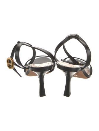 Christian Dior Leather Bow Accents Sandals