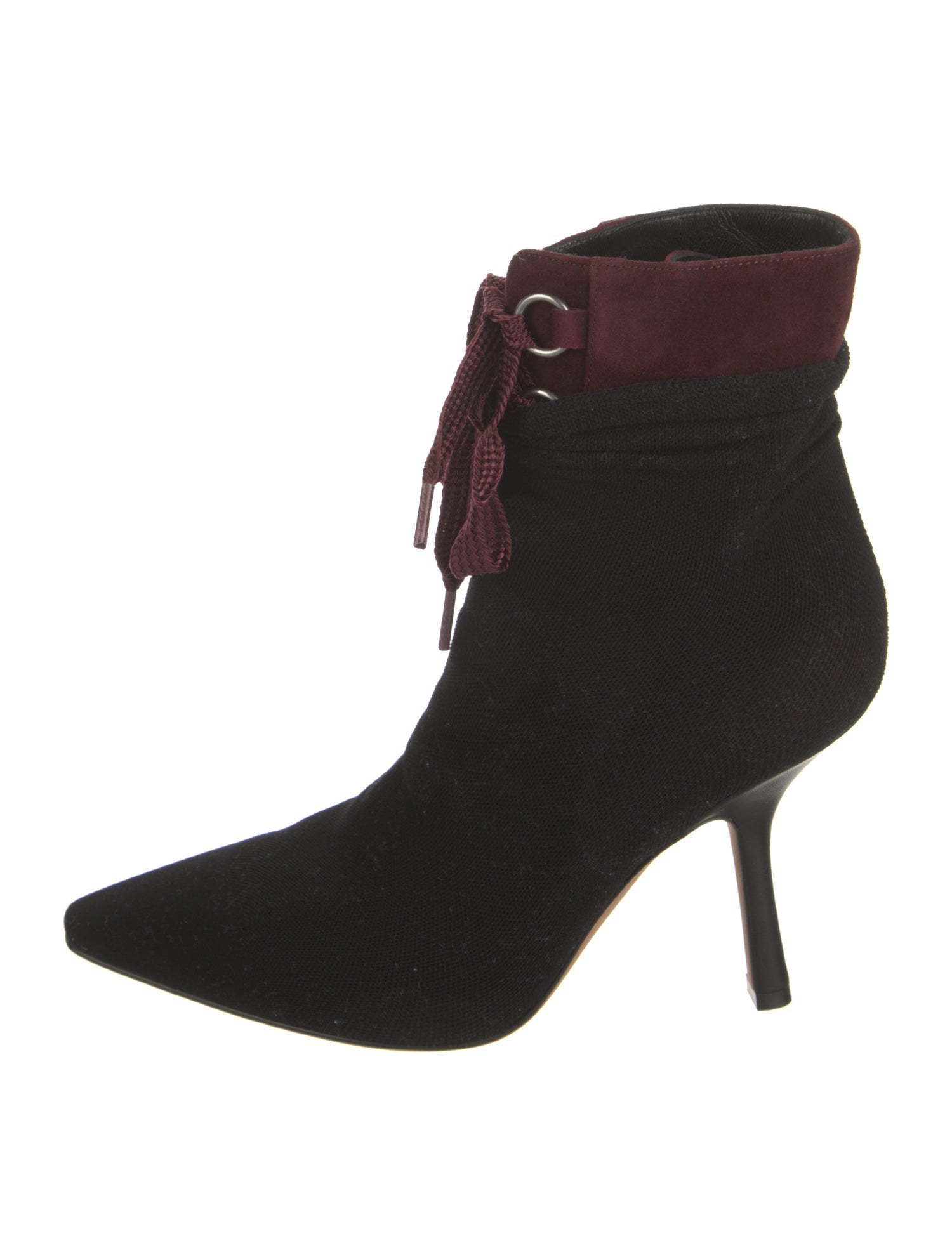 Christian Dior Suede Colorblock Pattern Lace-Up Boots