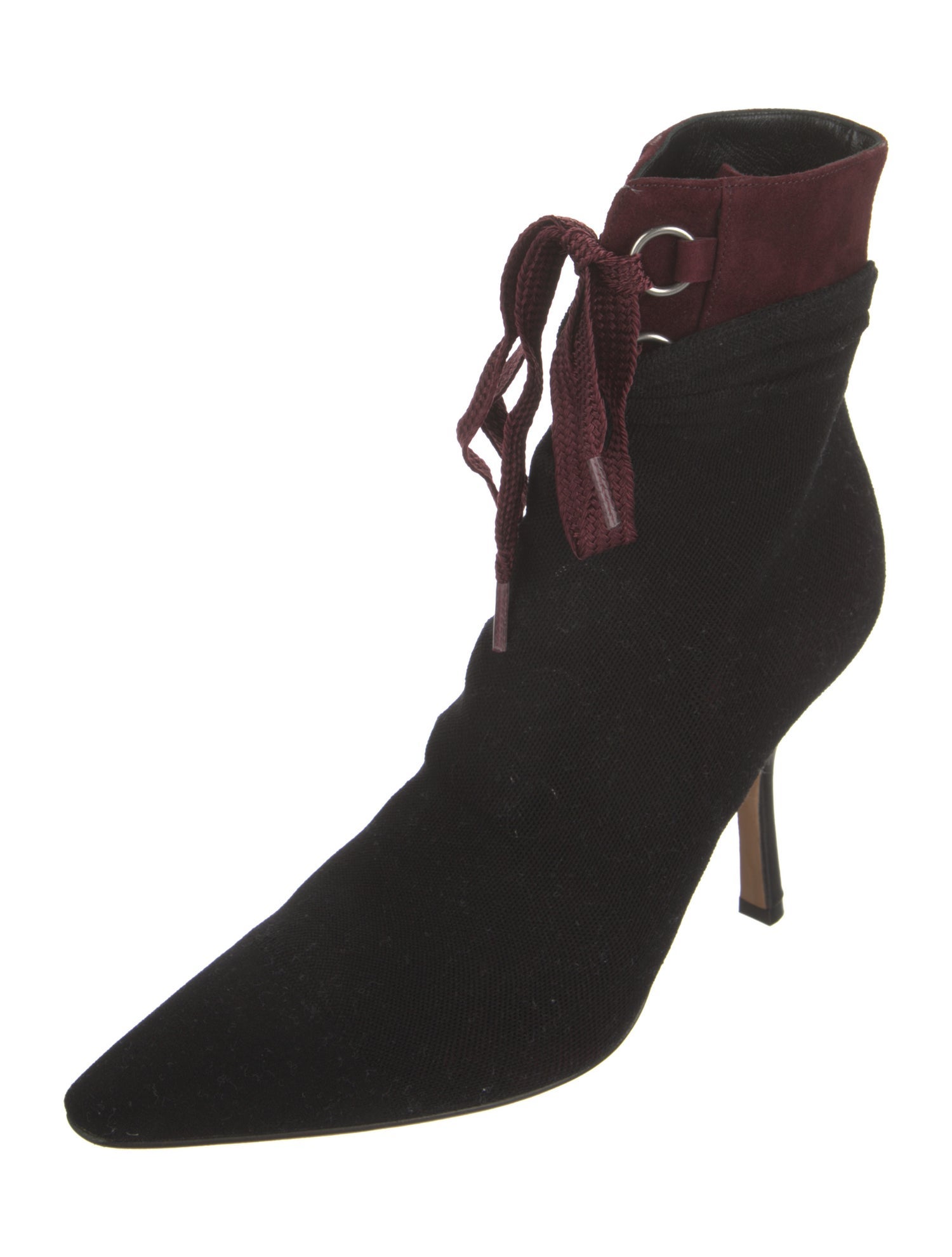 Christian Dior Suede Colorblock Pattern Lace-Up Boots