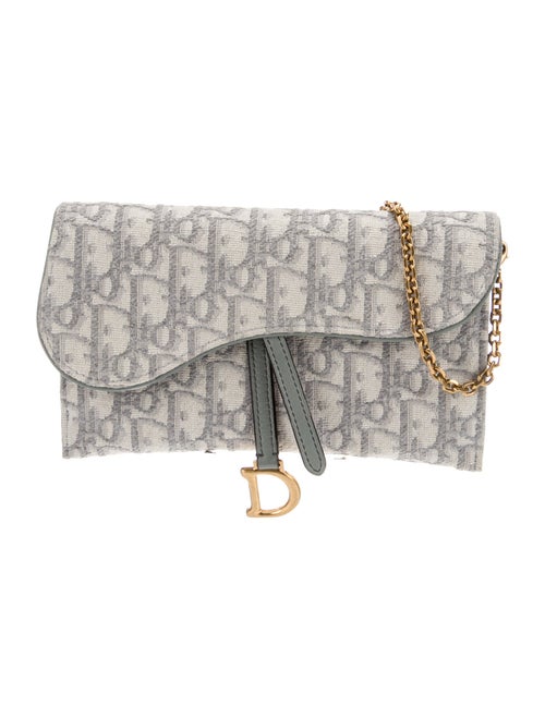 Christian Dior Oblique Jacquard Wallet on Chain