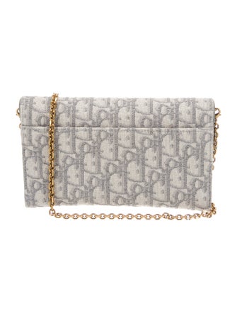 Christian Dior Oblique Jacquard Wallet on Chain