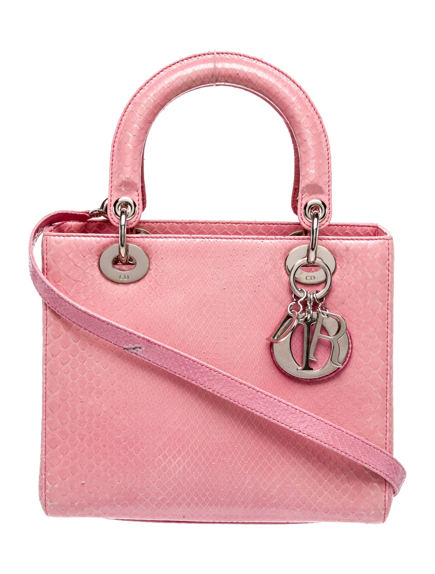 Christian Dior Snakeskin Lady Dior MM