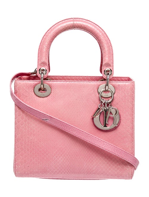 Christian Dior Snakeskin Lady Dior MM
