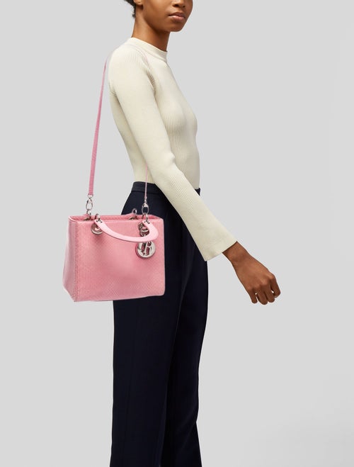 Christian Dior Snakeskin Lady Dior MM