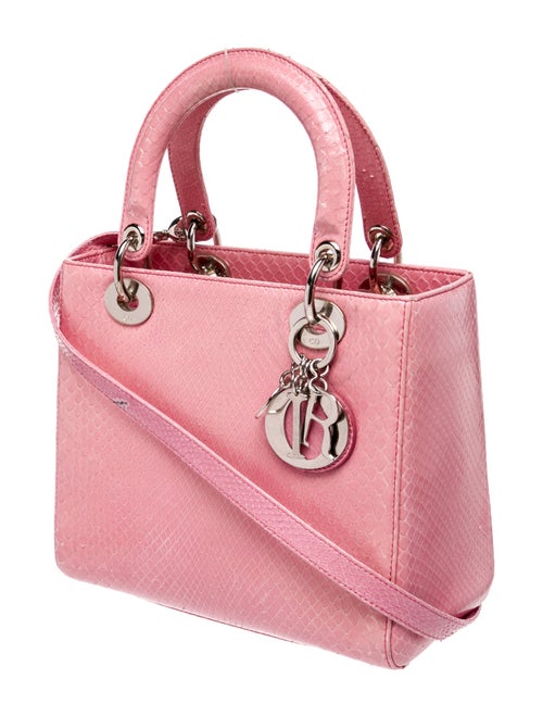 Christian Dior Snakeskin Lady Dior MM
