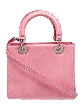 Christian Dior Snakeskin Lady Dior MM
