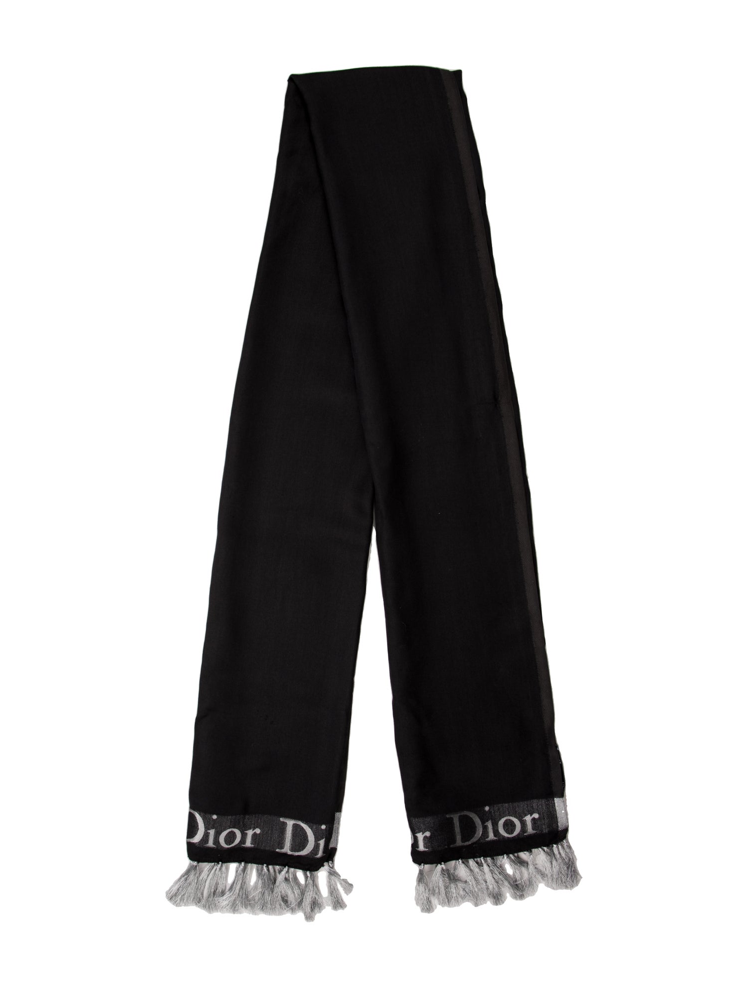 Christian Dior Silk Graphic Print Scarf