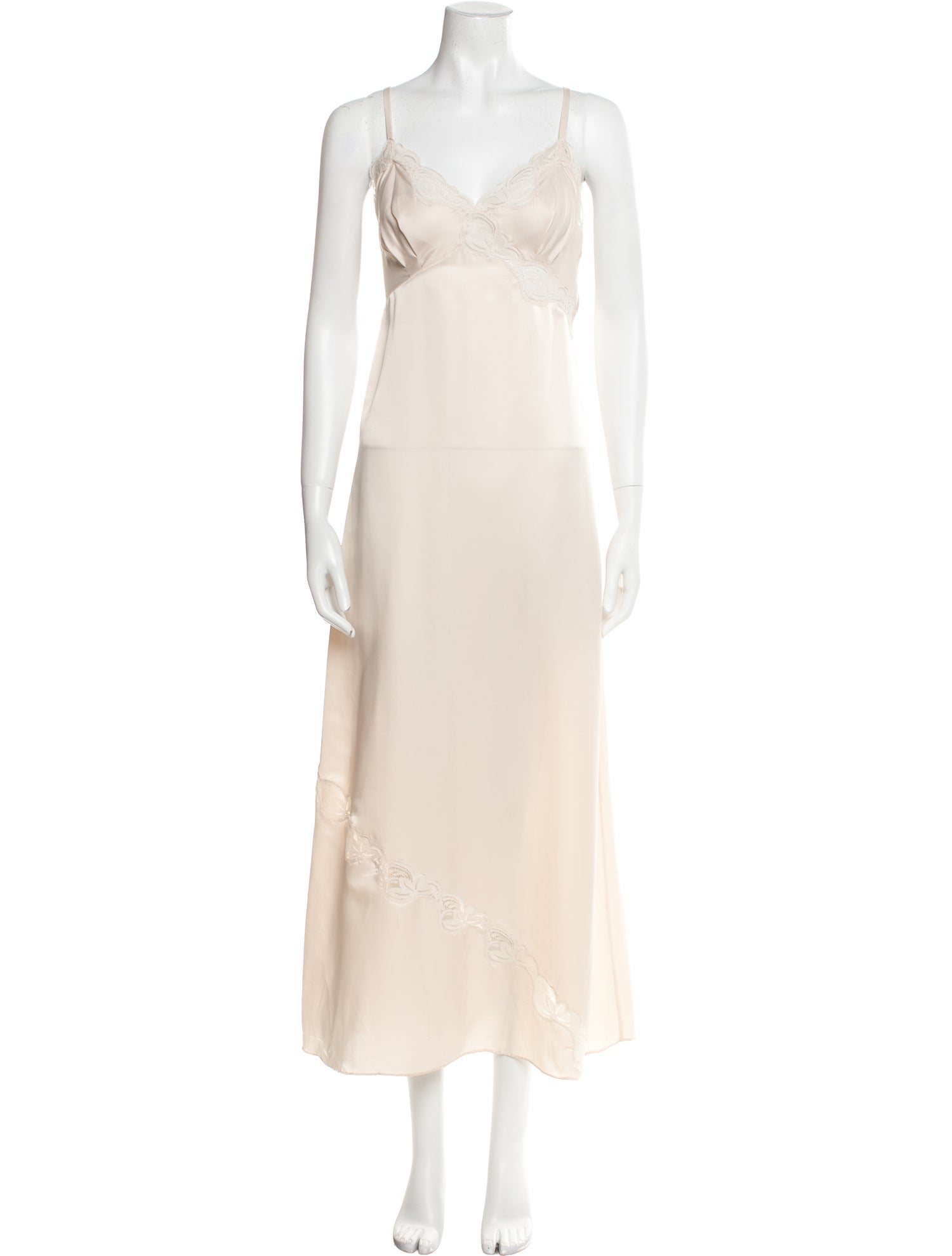 Christian Dior Vintage Lace Trim Embellishment Nightgown