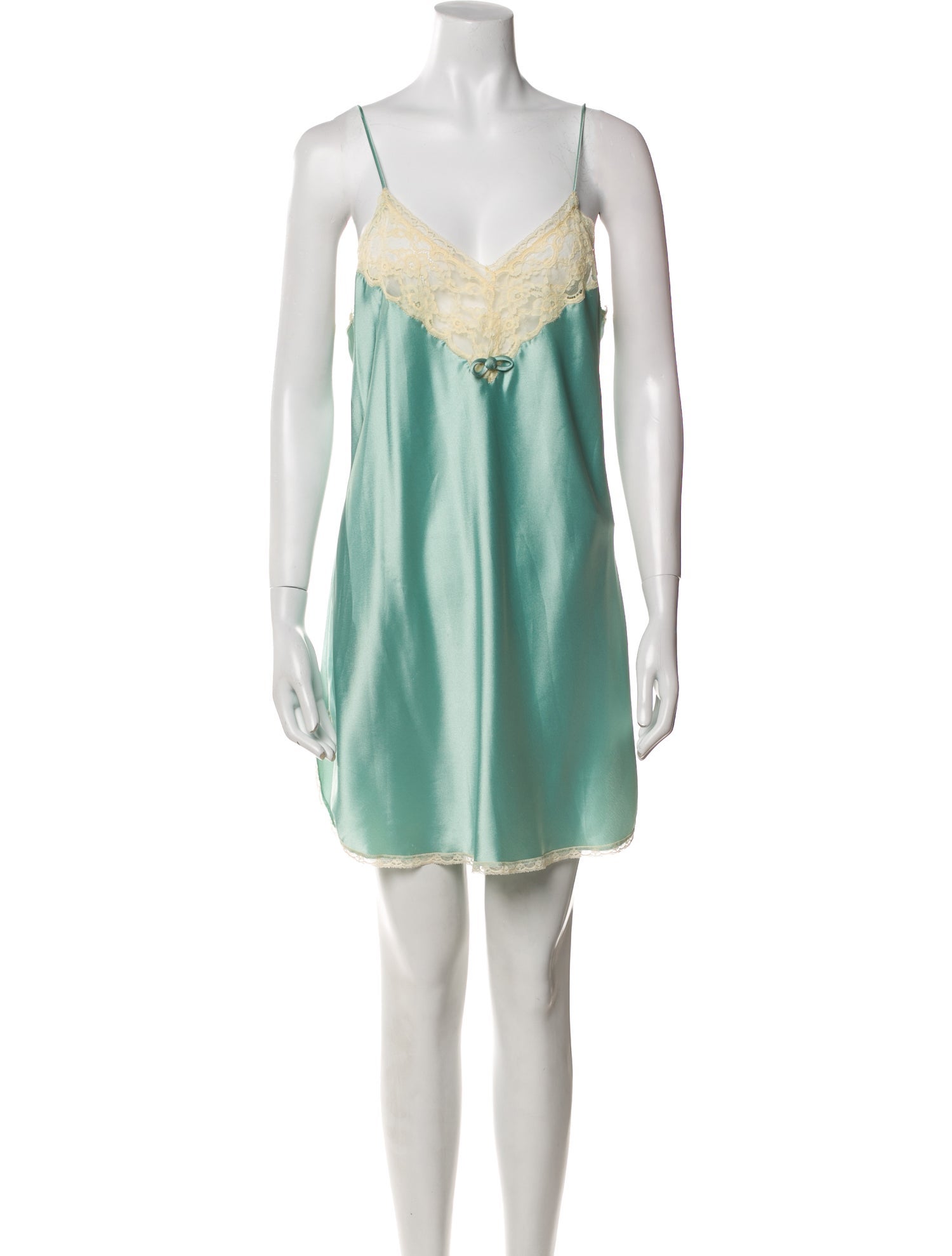 Christian Dior Vintage Lace Trim Embellishment Nightgown