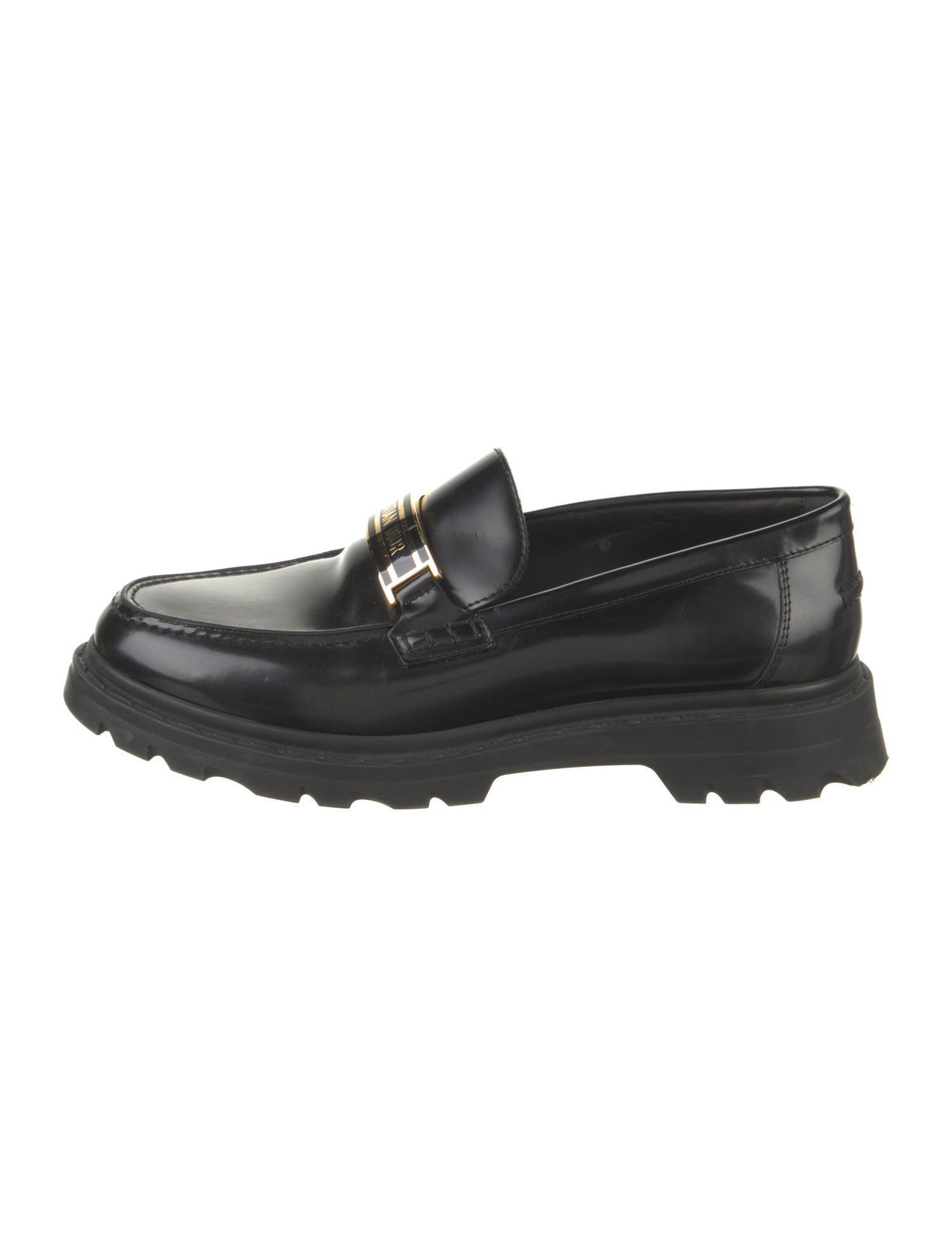 Christian Dior Signature Logo Leather Loafers