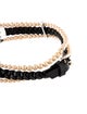 Christian Dior Faux Pearl & Leather Choker Necklace