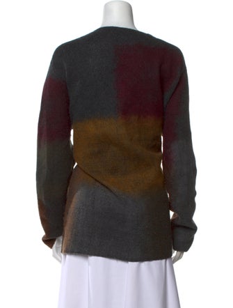 Christian Dior Cashmere Plaid Print Sweater