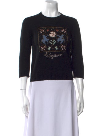 Christian Dior Cashmere Graphic Print Sweater