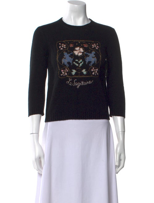 Christian Dior Cashmere Graphic Print Sweater