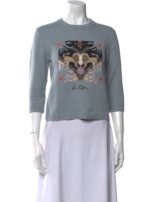 Christian Dior Cashmere Graphic Print Sweater