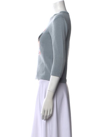 Christian Dior Cashmere Graphic Print Sweater